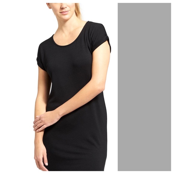 Athleta Crossback Black Sweatshirt Dress Sz M - Picture 6 of 7